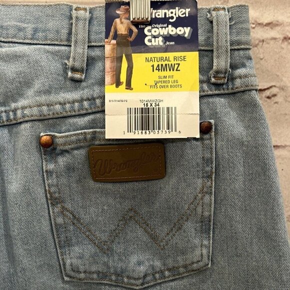 Wrangler Jeans 15 x 34 (36x33) Cowboy Cut Slim Fit Natural Rise 14MWZ NEW - Picture 4 of 6